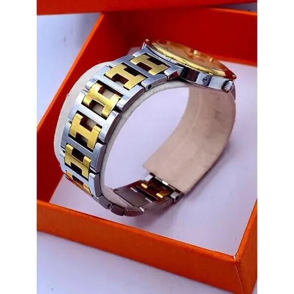 Authentic Hermès Two-Tone Stainless Steel Watch 24mm - Picture 7 of 12